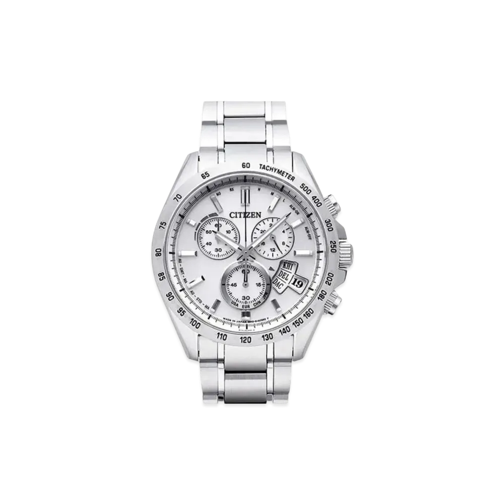 CITIZEN Eco-Drive World Time Chronograph Radio Solar "Silver" BY0130-51A