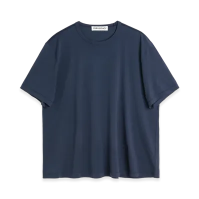 OUR LEGACY New Box T-Shirt "Abyss Blue Clean Jersey"