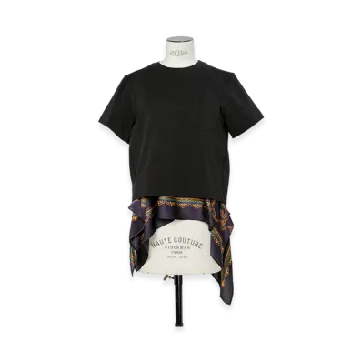 sacai Suiting x Paisley Print Pullover "Black/Black"