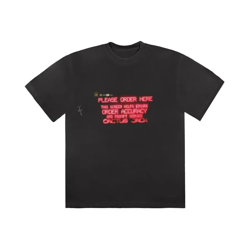 Travis Scott Cactus Jack x McDonald's Order Here T-Shirt "Black"