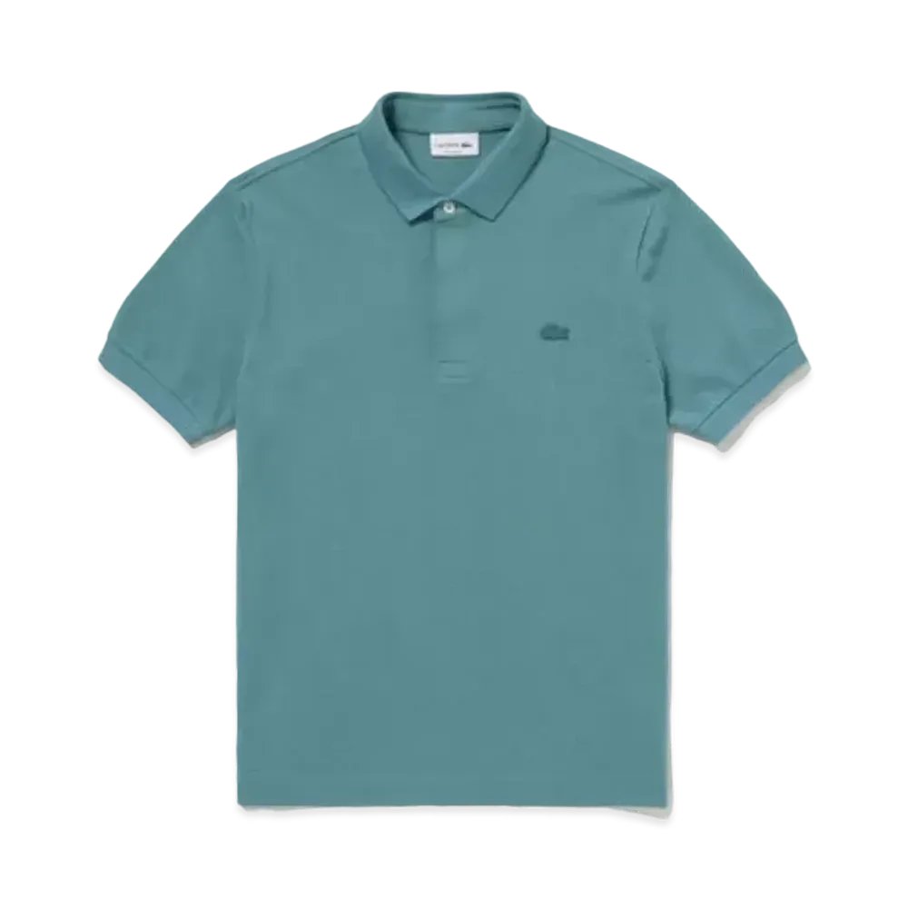 LACOSTE Regular Fit Stretch Paris Polo Shirt "Emerald Blue"
