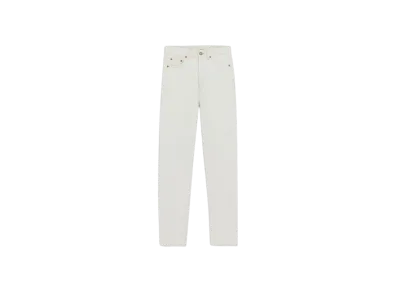 Saint Laurent Women's Slim-Fit Jeans "Chalk White"