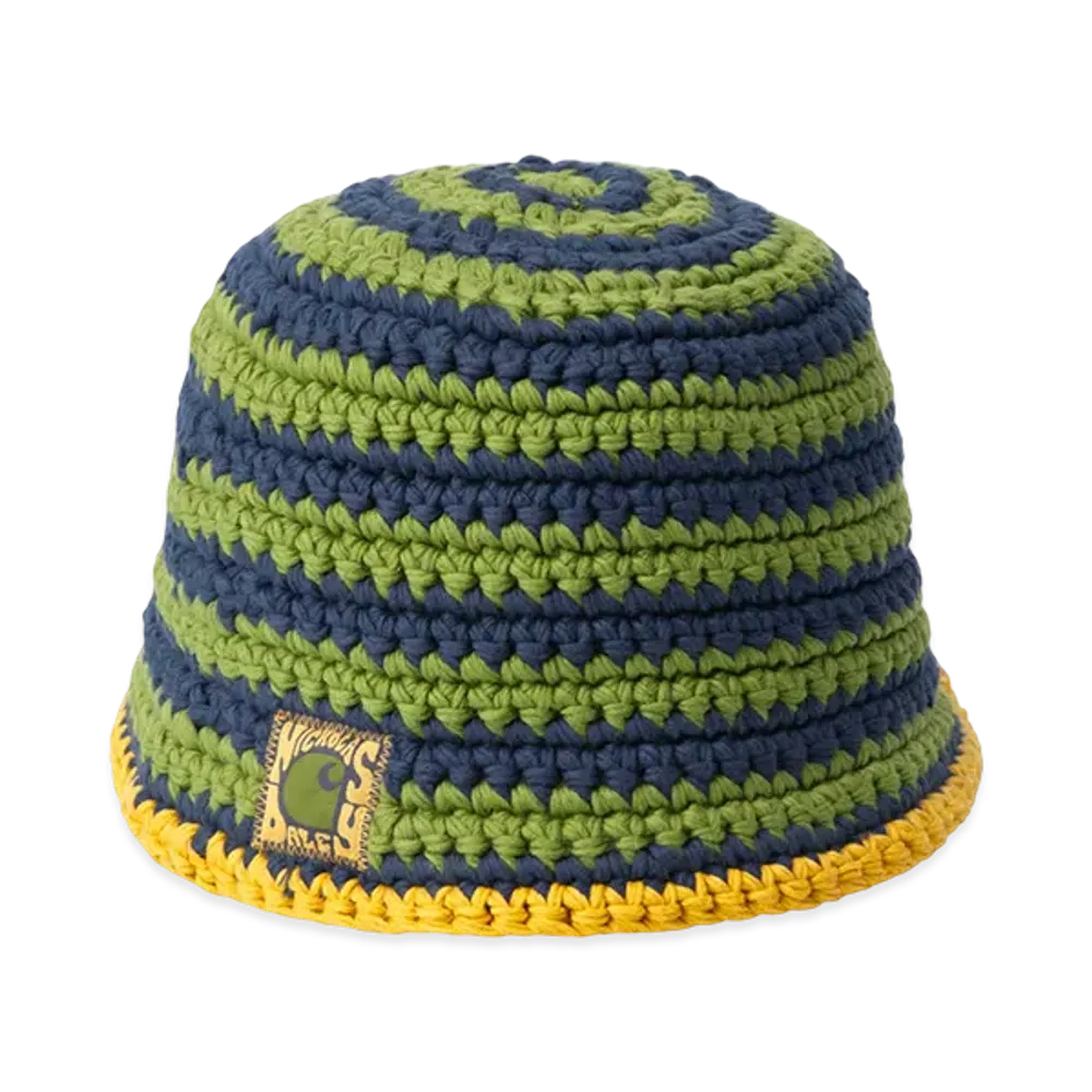 Carhartt WIP x Nicholas Daley Knitted Hat "ND Tawny Olive/Cedar Green/Black Iri"