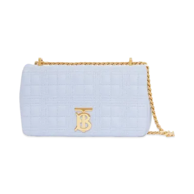 Burberry Small Quilted Lambskin Lola Bag "Pale Blue"
