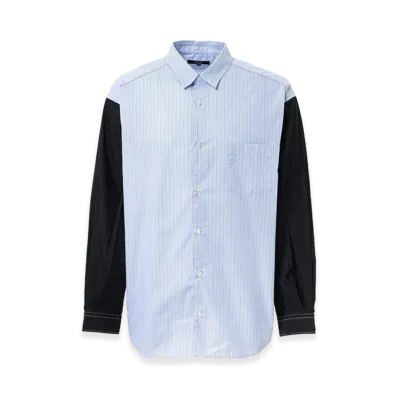 COMME des GARCONS HOMME Cotton Stripe & Cotton Denim Shirts "Navy"