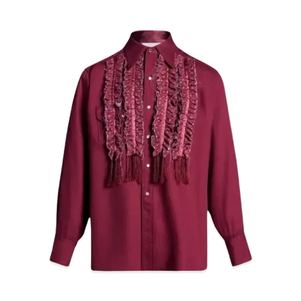 Maison Margiela Shredded Scarf Shirt "Bordeaux"