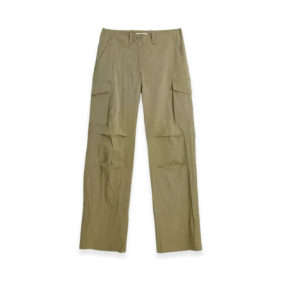 OUR LEGACY Women's Parachute Trousers High Twist Solaro "Army Green"