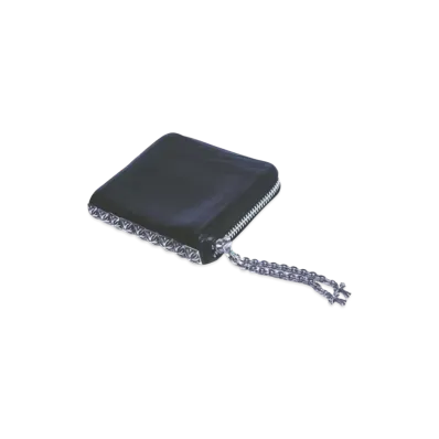 Chrome Hearts 3 Side Zip Leather Wallet "Black/Silver"