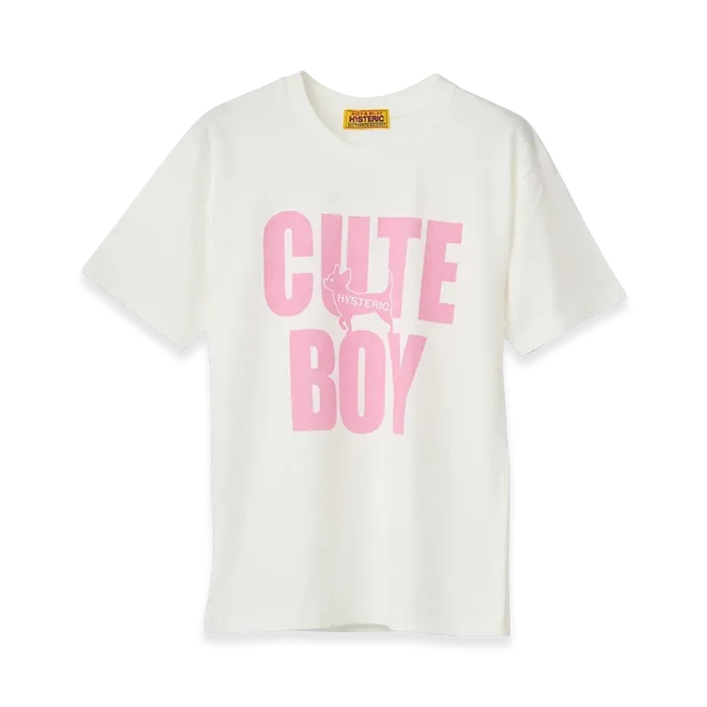 HYSTERIC GLAMOUR Cute Boy Tee "White"