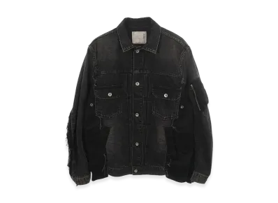 sacai Denim × MA-1 Jacket "Black"