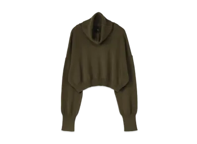 Yohji Yamamoto Y's COTTON KINIT DOUBLE COLLAR PULLOVER "Khaki"