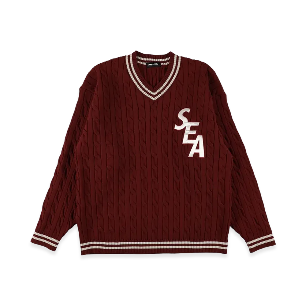 WIND AND SEA TILDEN SWEATER "Wine"