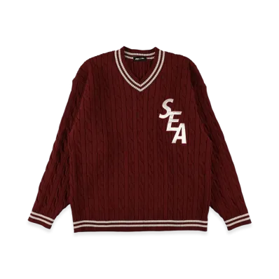 WIND AND SEA TILDEN SWEATER "Wine"