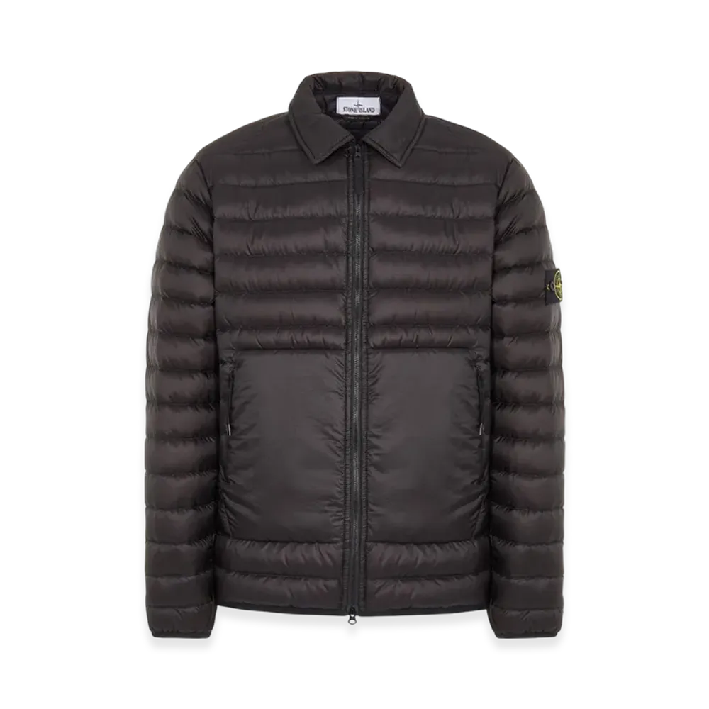 Stone Island 42124 Bio-Based Ripstop Nylon Light Down Shirt Jacket - 22SS "Black"