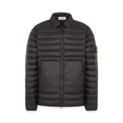 Stone Island 42124 Bio-Based Ripstop Nylon Light Down Shirt Jacket - 22SS "Black"