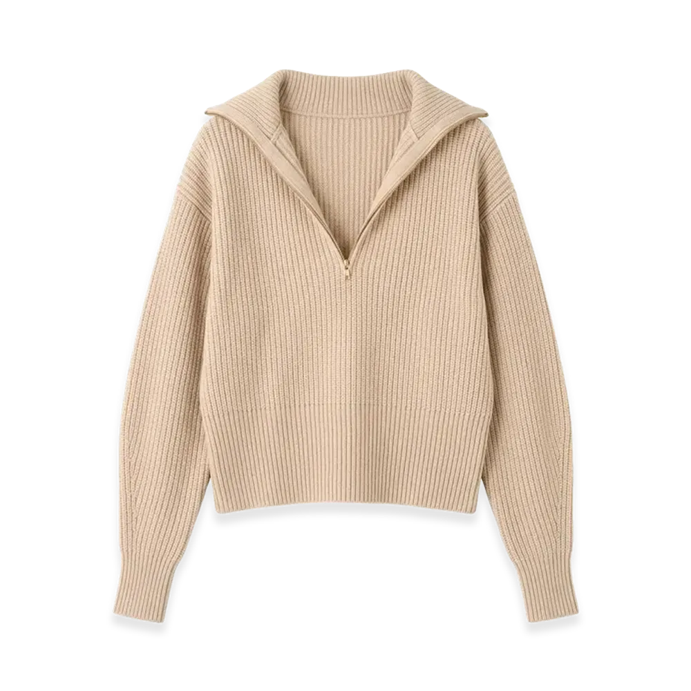 Max Mara Women's Nadar Zip Sweater "Beige"