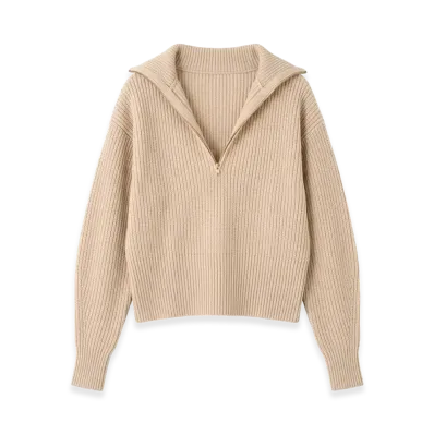 Max Mara Women's Nadar Zip Sweater "Beige"