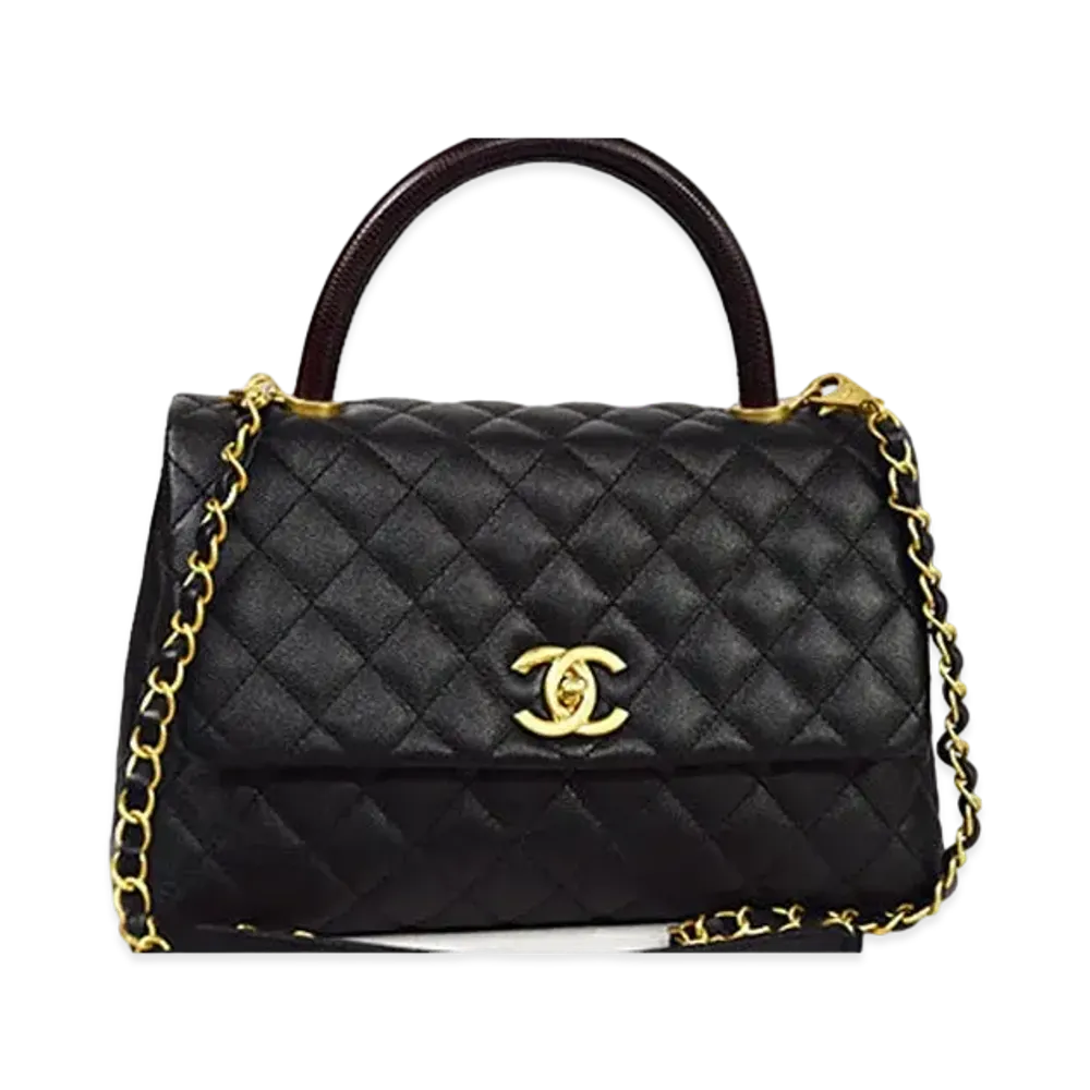 CHANEL Caviar Skin Matelasse 2WAY "Black"