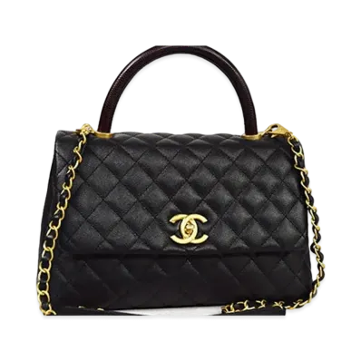 CHANEL Caviar Skin Matelasse 2WAY "Black"