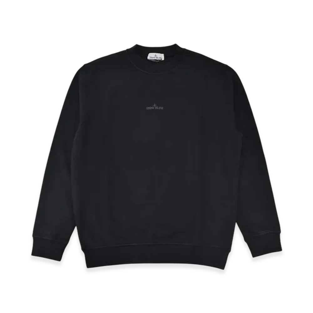 Stone Island Big Compass Logo Print Sweatshirt "Black"