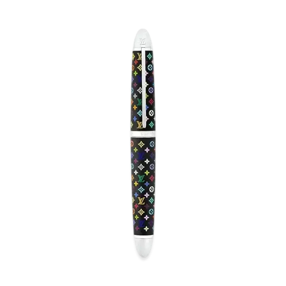 Louis Vuitton x Takashi Murakami Monogram Multicolor Doc Rollerball Pen "Noir"