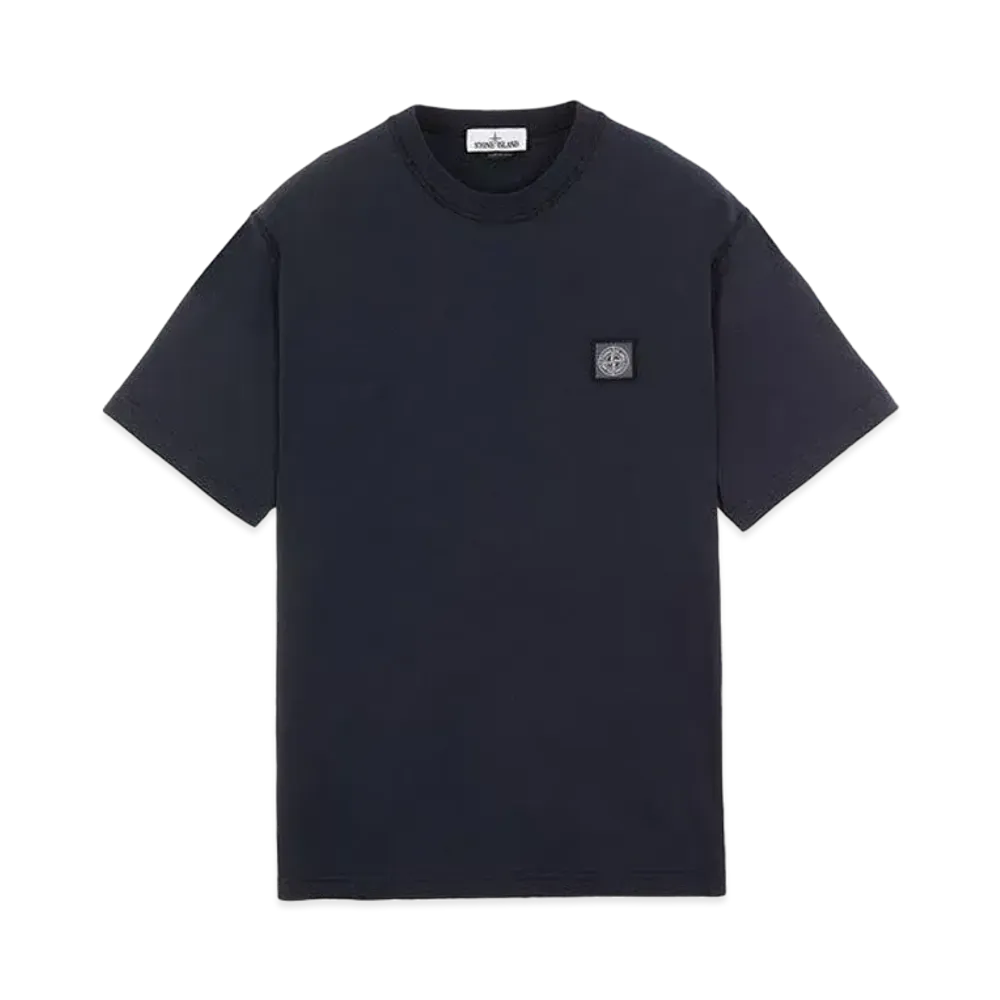 Stone Island 23742 20/1 COTTON JERSEY 'FISSATO' EFFECT_SLIM FIT "Blue"