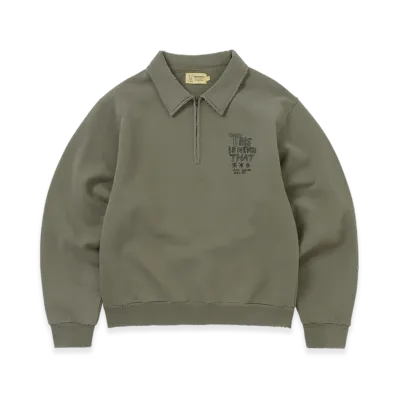 thisisneverthat x Daniel Johnston H.Y.L.A. Half Zip Sweatshirt "Mud"