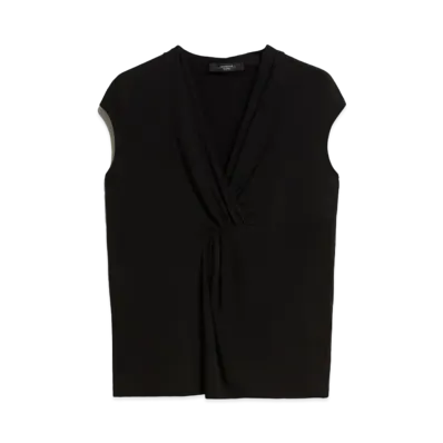 Max Mara Negoci Lyocell Jersey Top "Black"