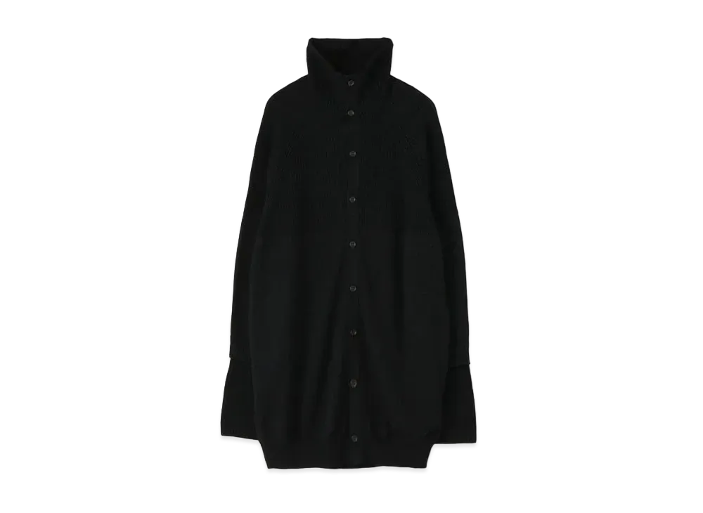 Yohji Yamamoto Y's COTTON KNIT DOUBLE SLEEVE CARDIGAN "Black"