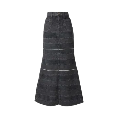 HYSTERIC GLAMOUR Scratch Mermaid Skirt "Black"