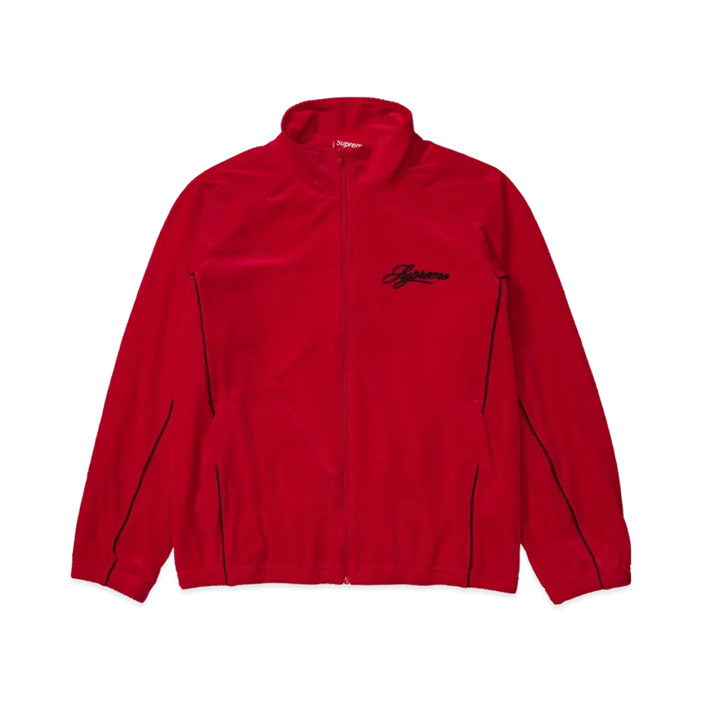 Supreme Velour Mesh Track Jacket "Red"