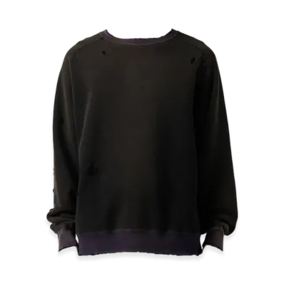 NEEDLES x Studious 2-Tone Crew Neck Sweat Shirt - Cotton French Terry "Black"