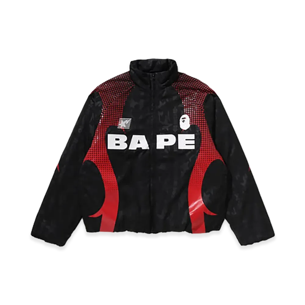 A BATHING APE ABA Frame Monogram Jacquard Multi Logo Padded Jacket "Black"