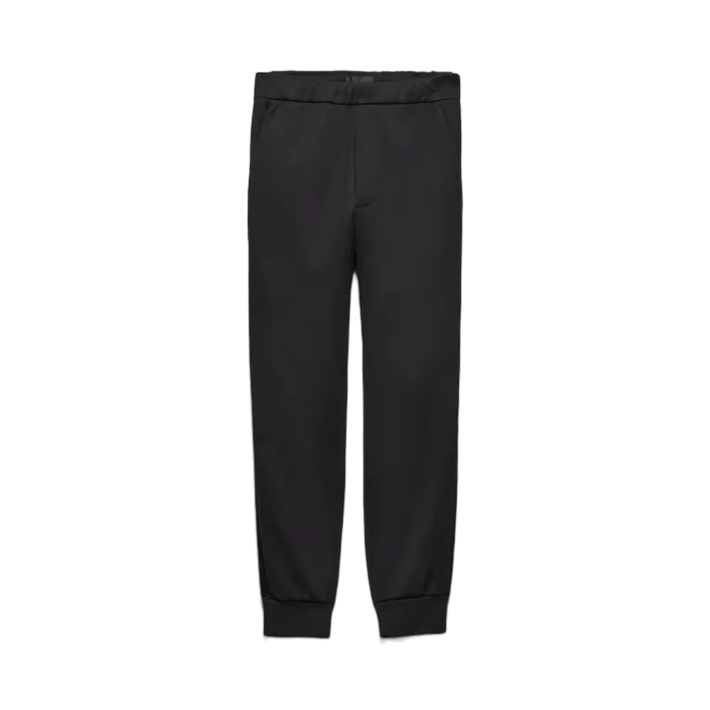 PRADA Men's Technical Fleece Trousers with Duchesse Details "Black"