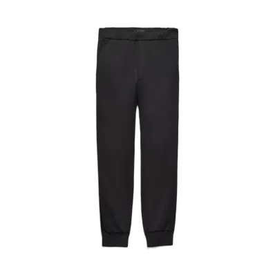 PRADA Men's Technical Fleece Trousers with Duchesse Details "Black"