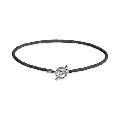 Hermes Glenan H Necklace "Noir"