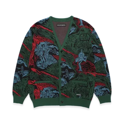 WACKO MARIA Jacquard Knit Cardigan "Green"