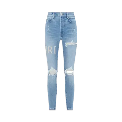 AMIRI Serif Logo Jean "Light Indigo"