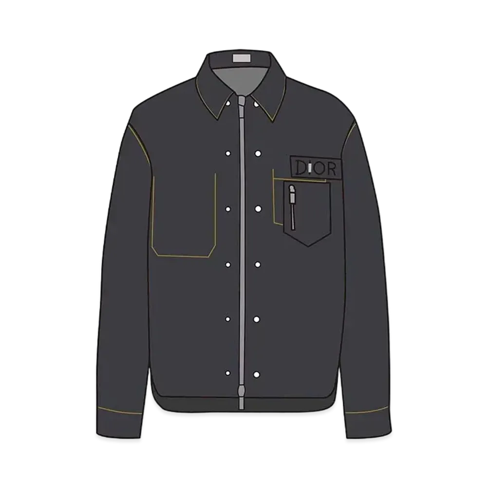 Dior x Sacai Over Shirt Low Cotton Denim "Indigo"