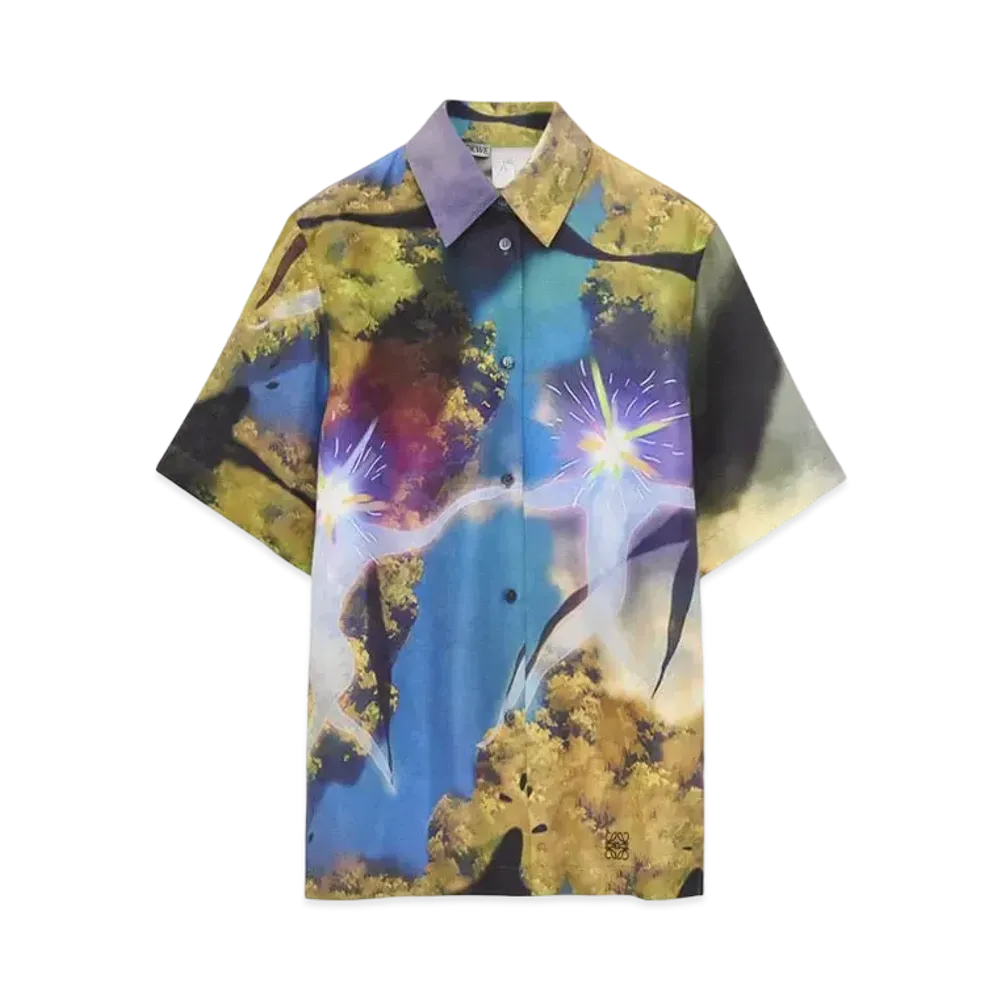 LOEWE x Howl's Moving Castle Magical Sky Shirt In Silk "Multicolor"