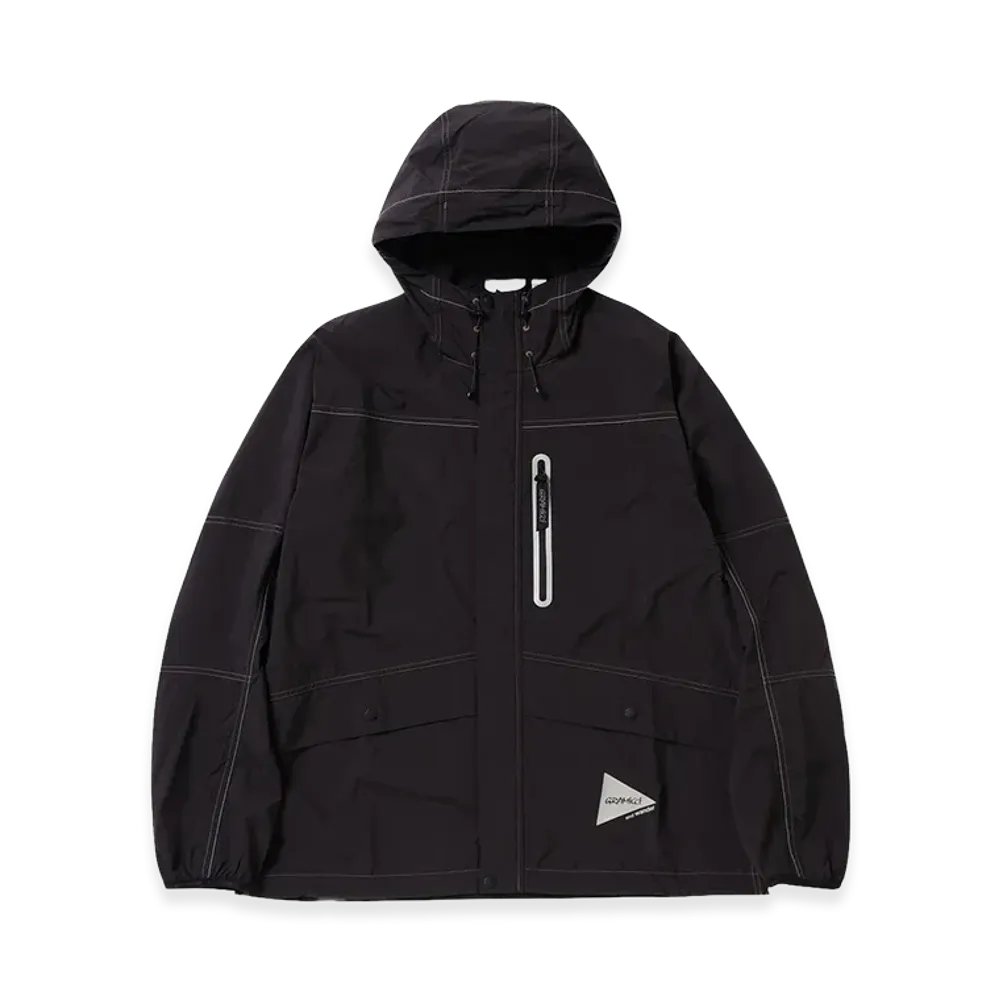 GRAMICCI x and wander Brushed Nylon Jacket "Black"