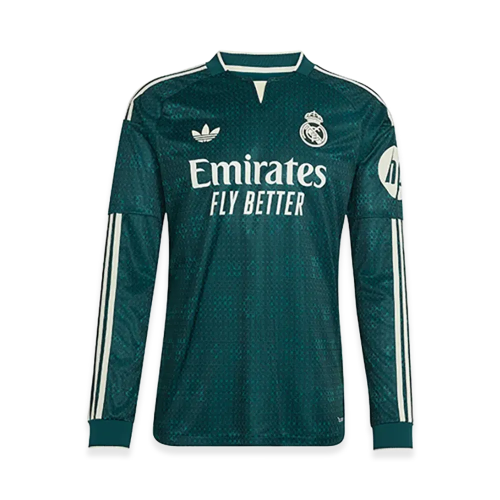 adidas 26-27 Real Madrid Away Authentic Long Sleeve Jersey "Green"