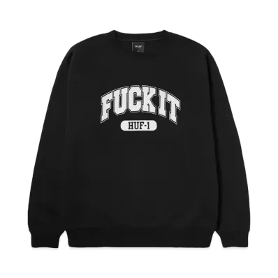 HUF Summer 24 Fuck It Crewneck "Black"