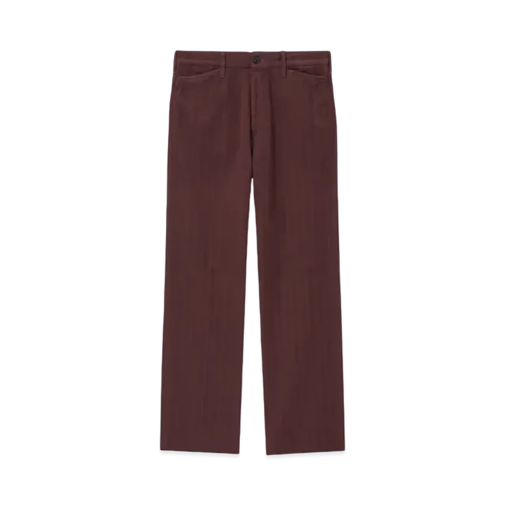 Paul Smith Herringbone Cotton Wide Pants "Brown"