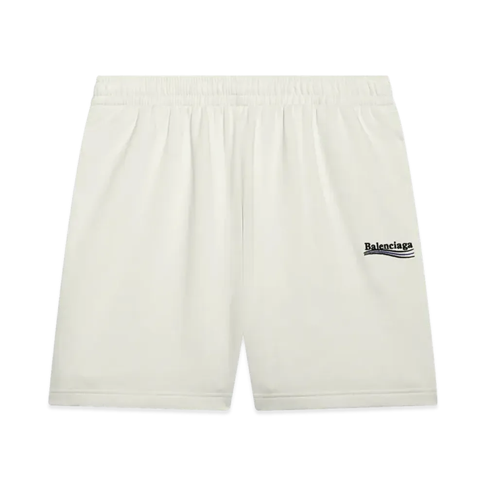 BALENCIAGA Political Campaign Sweatshorts "Snow/Dark Beige"
