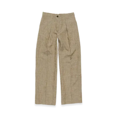 Acne Studios Tailored Linen Blend Trousers "Multi Brown"