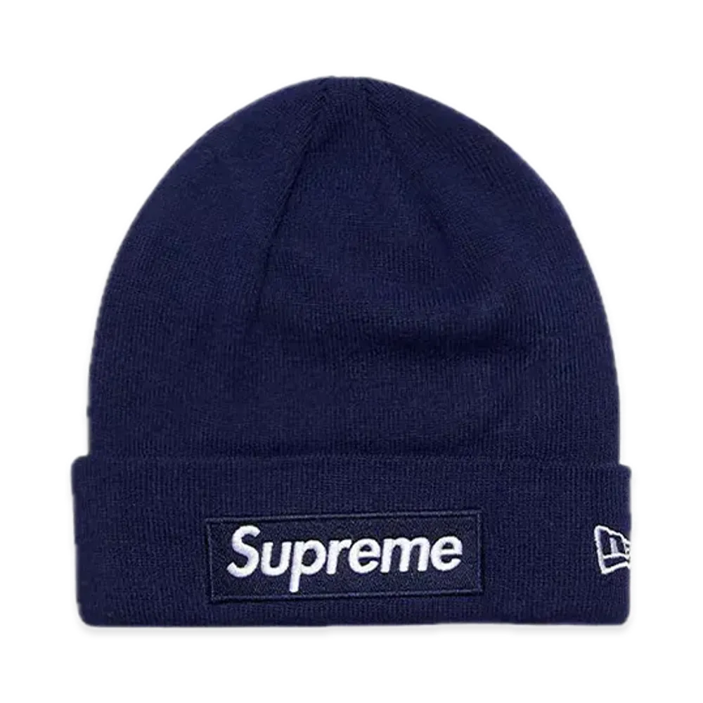 Supreme New Era Box Logo Beanie "Washed Navy" (21FW)