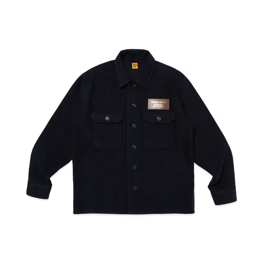 HUMAN MADE Wool CPO Shirts "Navy"