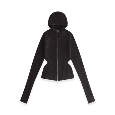 Kith Women's Mina Backless Sweater Hoodie "Hematite"