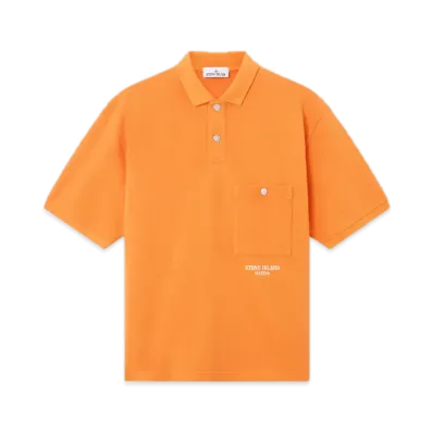 Stone Island Marina 2200004 Organic Cotton Macro Pique "Orange"